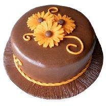 Chocolate Cake With Sunflower