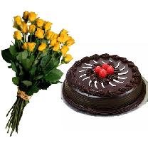 Choco Cake Cherry 10 Yellow Rose