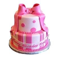 Adorable Pink Gift Cake
