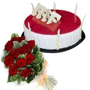 Blue Berry Cake 12 Roses