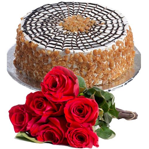 butterscotch-cake-in-round-6-roses