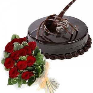 Chocolaty Cake 12 Roses