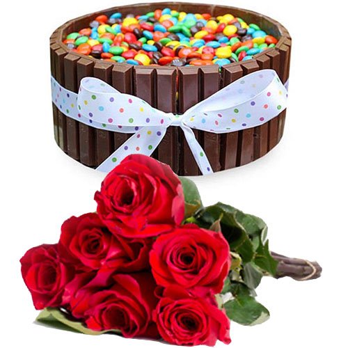 kit-kat-cake-with-gems-6-roses