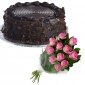 round-chocolate-cake-12-pink-roses thumb