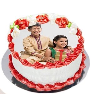 Delicious Rakhi Photo Cake